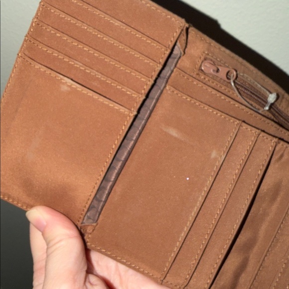 Vintage Y2K Liz Claiborne Brown Leather Folded Wallet - Picture 5 of 6